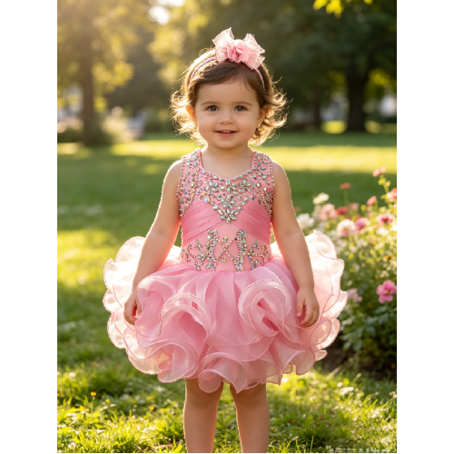 Infant/toddler/baby/children/kids Girl's glitz Pageant evening/prom Dress/clothing  G153-2